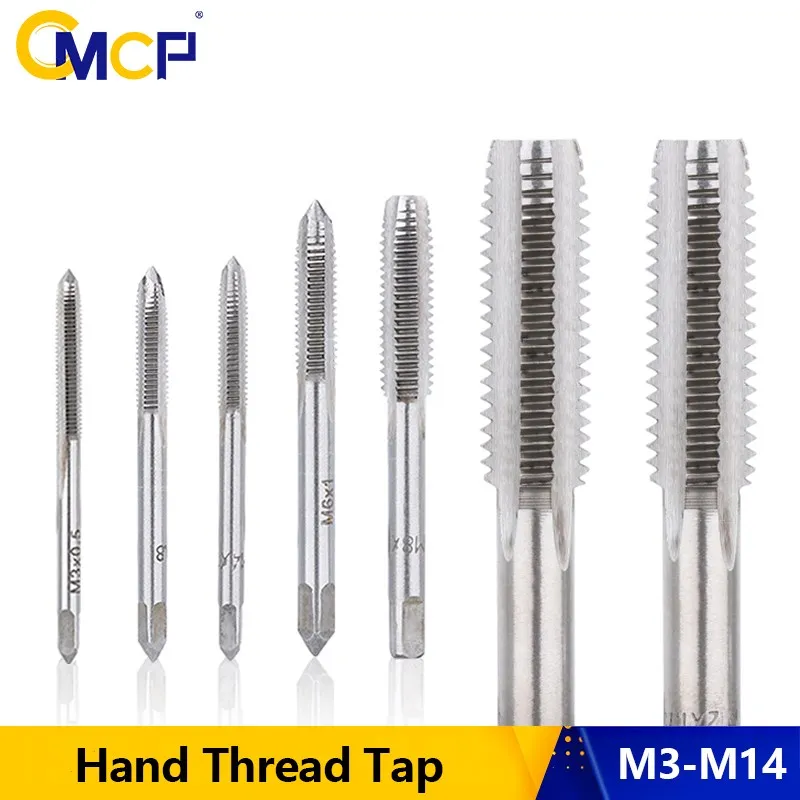 CMCP Hand Tap M3 M3.5 M4 M5 M6 M7 M8 M10 M12 M14 HSS Thread Tap,Metric Screw Tap Drill Hand Threading Tapping Tools