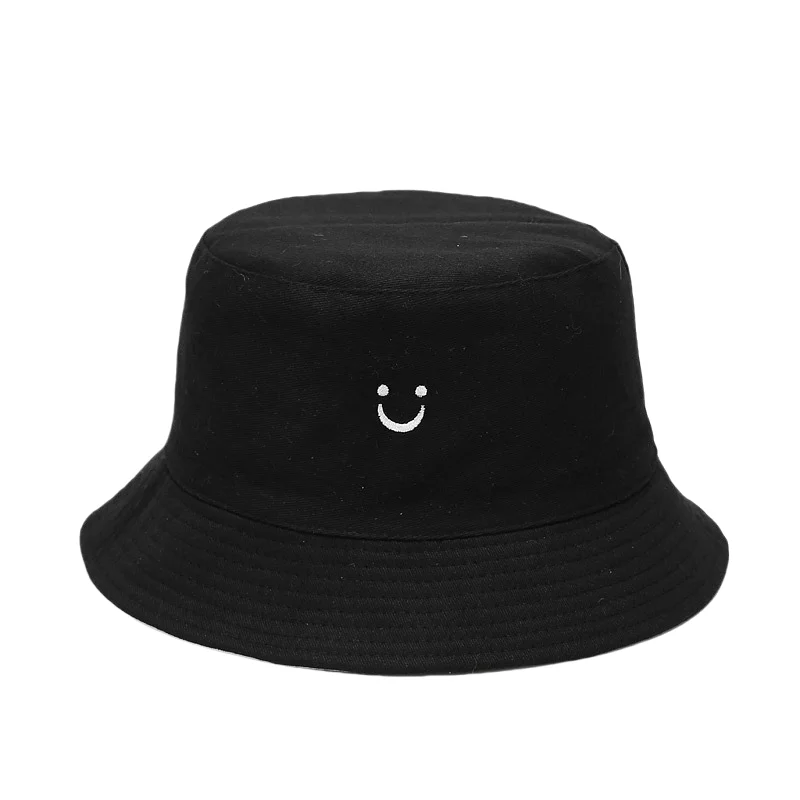 Smiling face double wear fisherman hat street trend basin hat travel sun protection couple hat tide windproof shade unisex