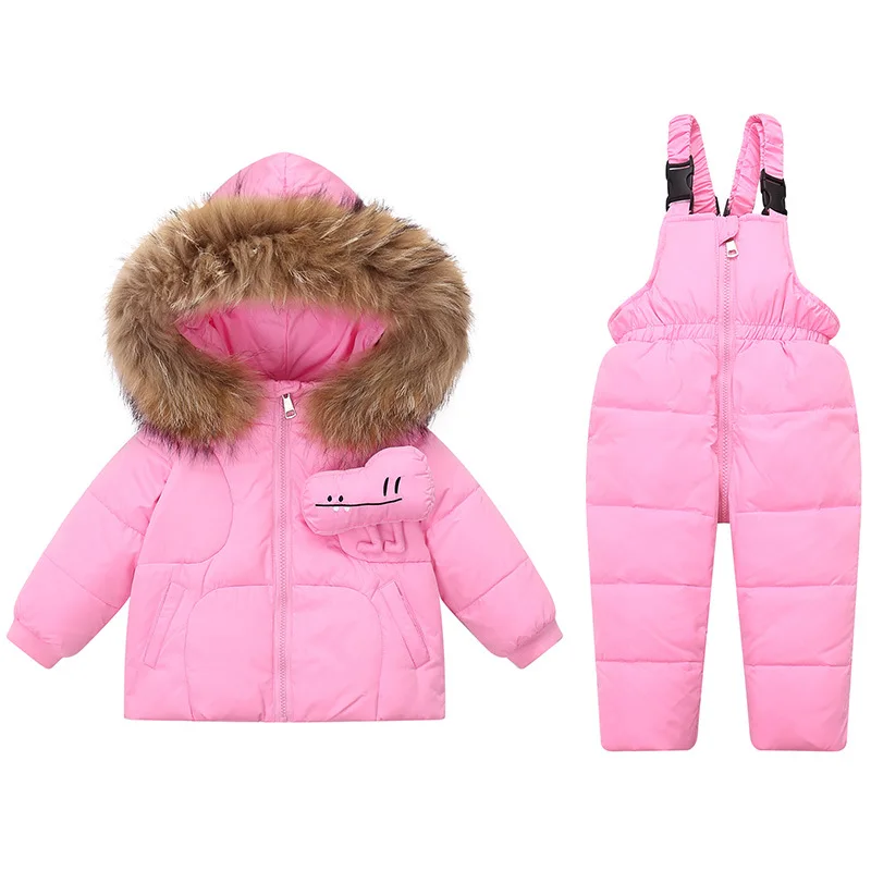 

Children's Down Jacket New Children's Clothing Down Jacket Men's and Women's Baby Winter Clothing Thickened Warm Real Fur Collar