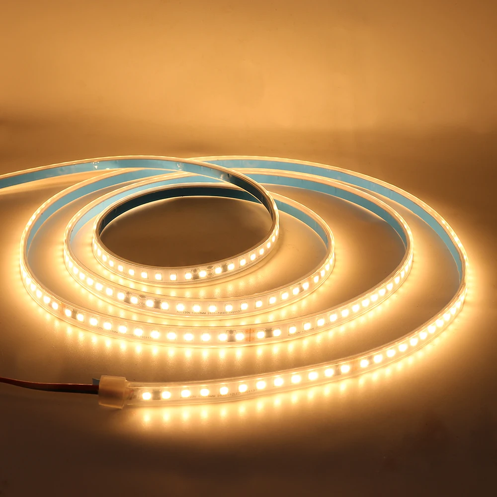 AC220V 2835 Led Strip Light 120LEDs/M IP20 IP65 White Warm White Natural White No Transformer is required Decoration Living Room