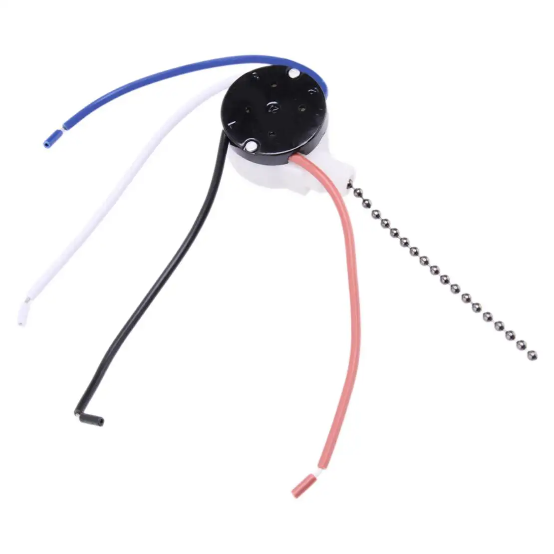 Ceiling Fan Light Lamp Switch Zing Ear 3 Speed 4 Wire ZE-208S Pull Chain Switch Black Nickel OFF L1 L2 L3 New