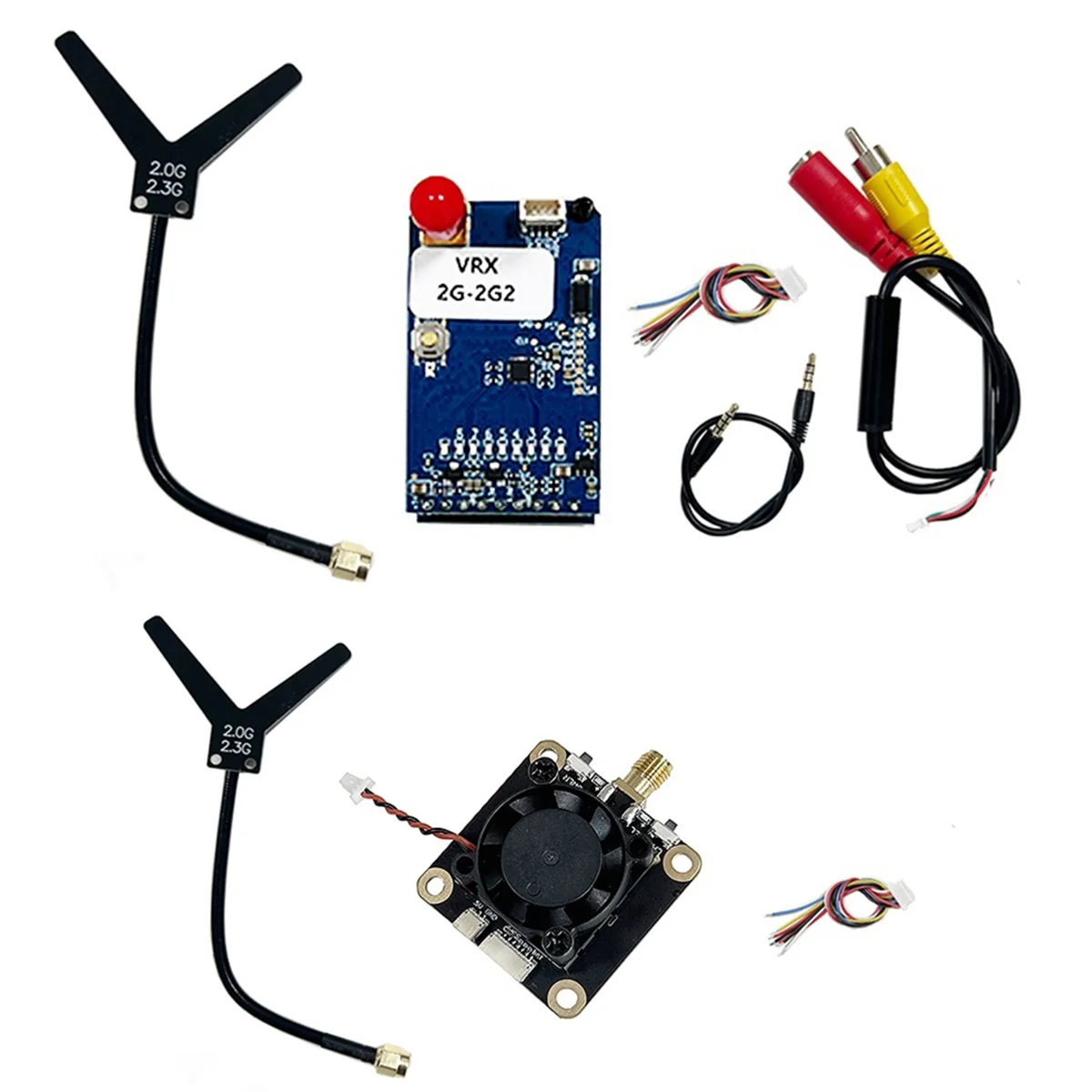 2G-2.2G 1.6W FPV VTX VRX 8CH FPV Video Transmitter Receiver Module PAL/NTSC for FatShark Skyzone FPV Goggles