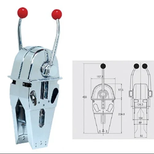 New Universal Top Mount Marine Jet Boat Dual Twin Lever Handle Engine Control Box