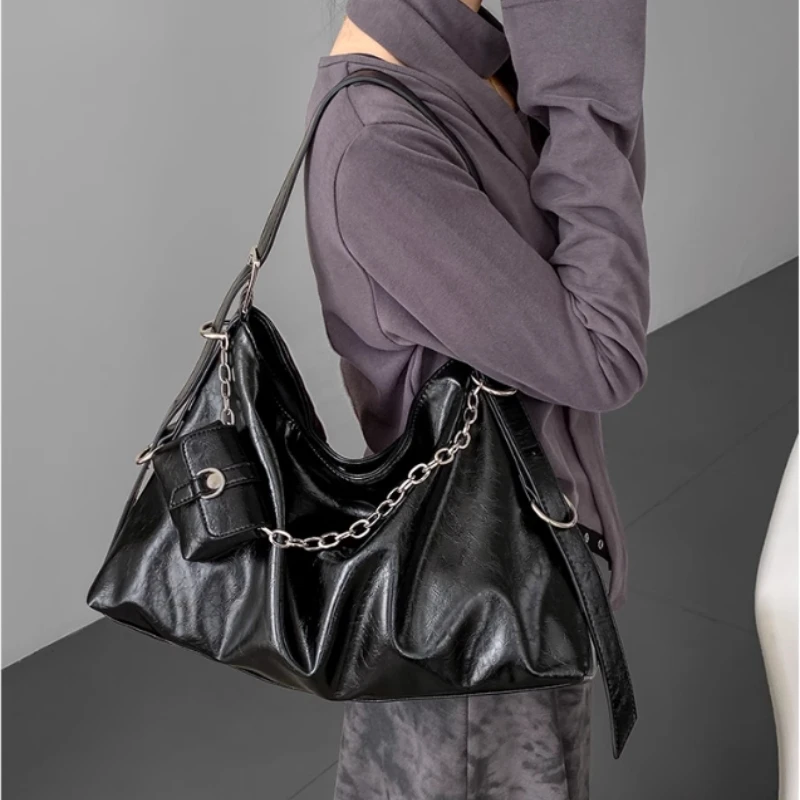 

Niche bag 2025 new large-capacity underarm bag spicy girl commuter Tote bag hundred chain shoulder crossbody bags