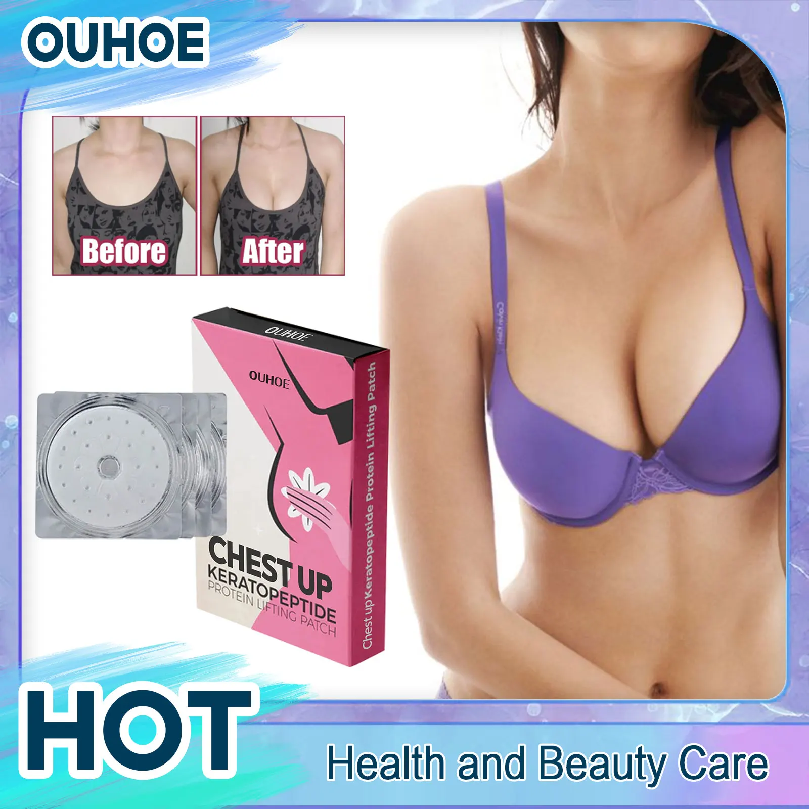 

Breast Lifting Patches Prevent Chest Sagging Boobs Growth Enhancement Bigger Plumping Fuller Firming Bust Enlargement Stickers