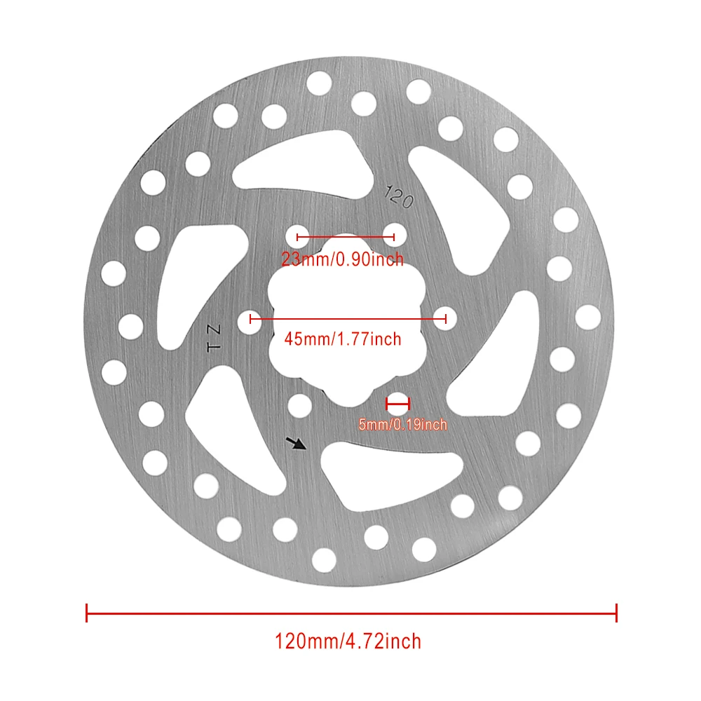 For Ninebot F3 F3 Pro Electric Scooter Disc Brake Rear Calipers Includes Full-metal Brake Pads Stainless Steel 120mm Brake Disc view 5