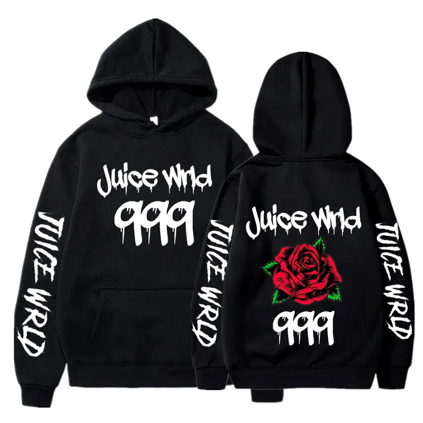 Juice WRLD Hoodies Men Women Hooded Sweatshirts Fashion Hip Hop Casual Pullovers Autumn Boys Girls Black Streetwear Juicewrld