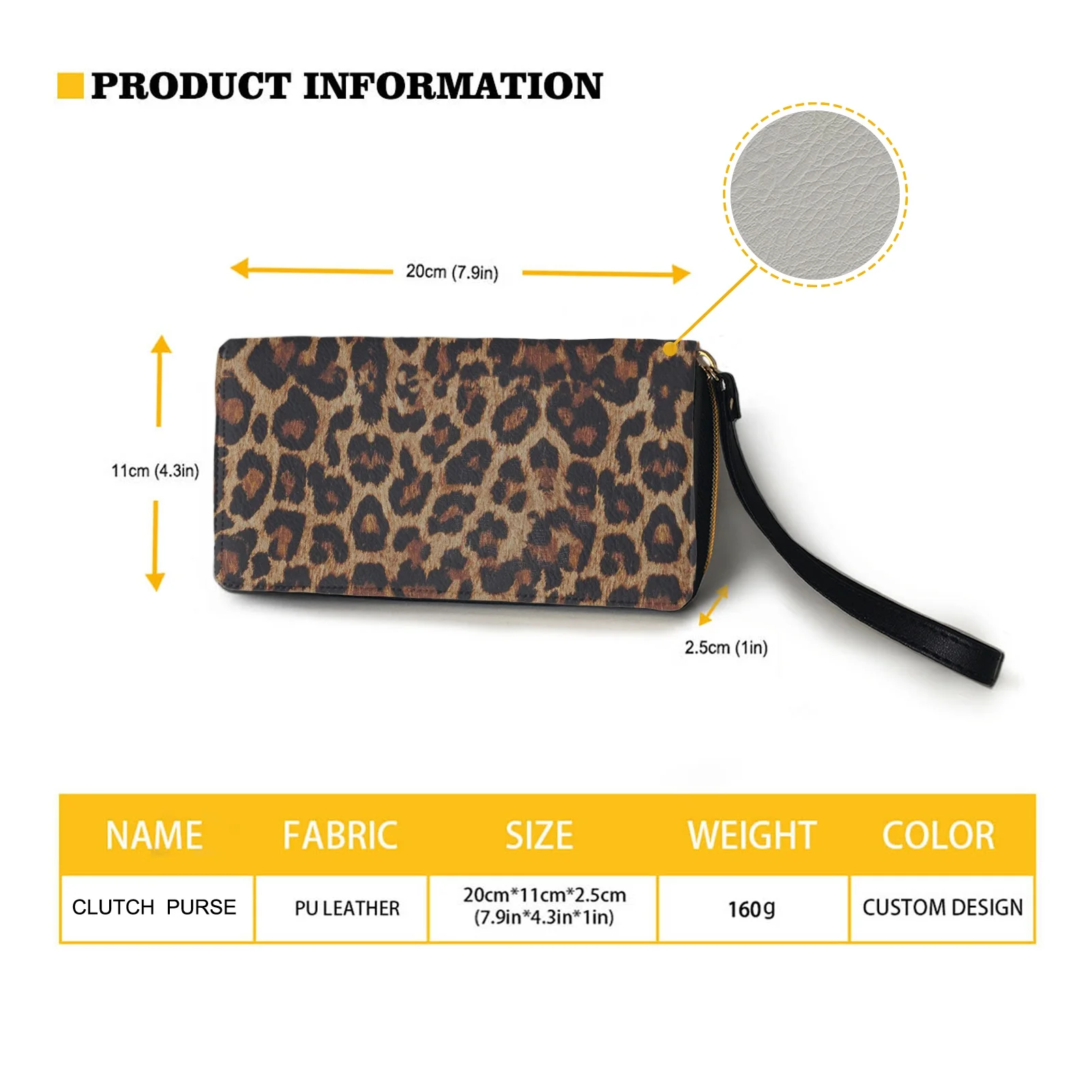 Borsa da donna borsa da viaggio con pochette da viaggio con stampa leopardata di alta qualità borsa elegante per portafoglio portatile da donna con