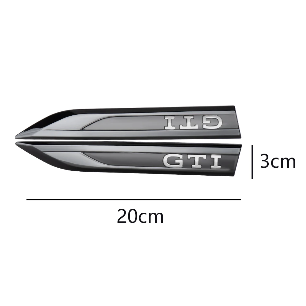 3D ABS Car Styling Fender Side Wing Emblem Sticker Auto Body Decoration Decals Refit Accessories For Volkswagen VW GTI GTD Badge