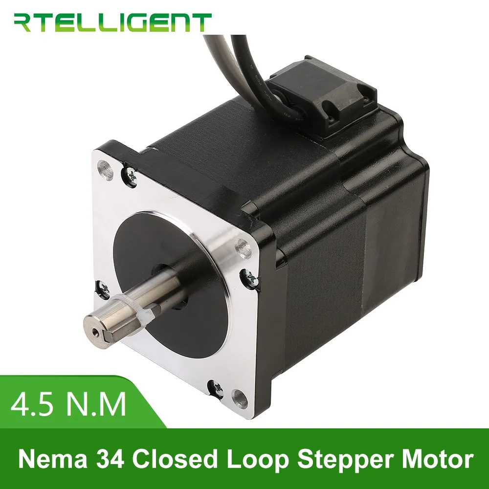 Factory Outlet Nema 34 86AM45ED 4.5N.M 6.0A 2 Phase Hybird CNC Closed Loop Stepper Motor Easy Step-servo with Encoder