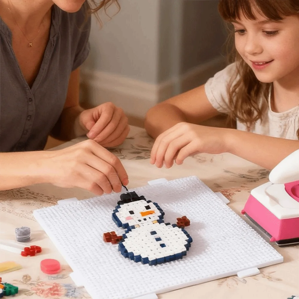 4 pçs quadrado fusível contas pegboards diy resistência de alta temperatura 2.6mm hama contas modelo reutilizável branco claro contas placas