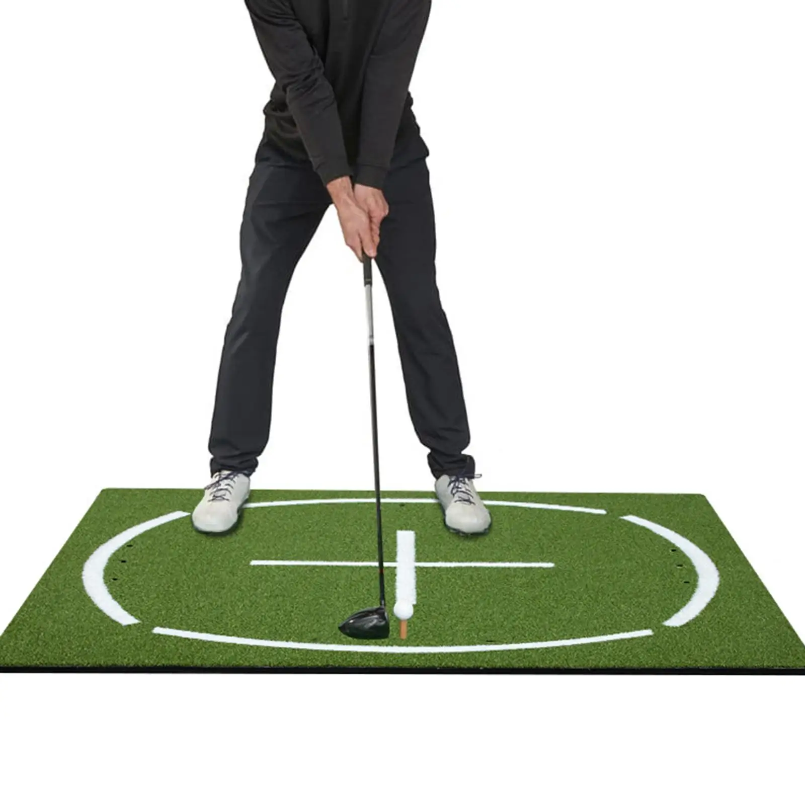 

Golf Training Mat Training Aid Equipment 150cmx150cm Golf Practice Mat for Women Yard Indoor Outdoor Sports Swing Path Feedback