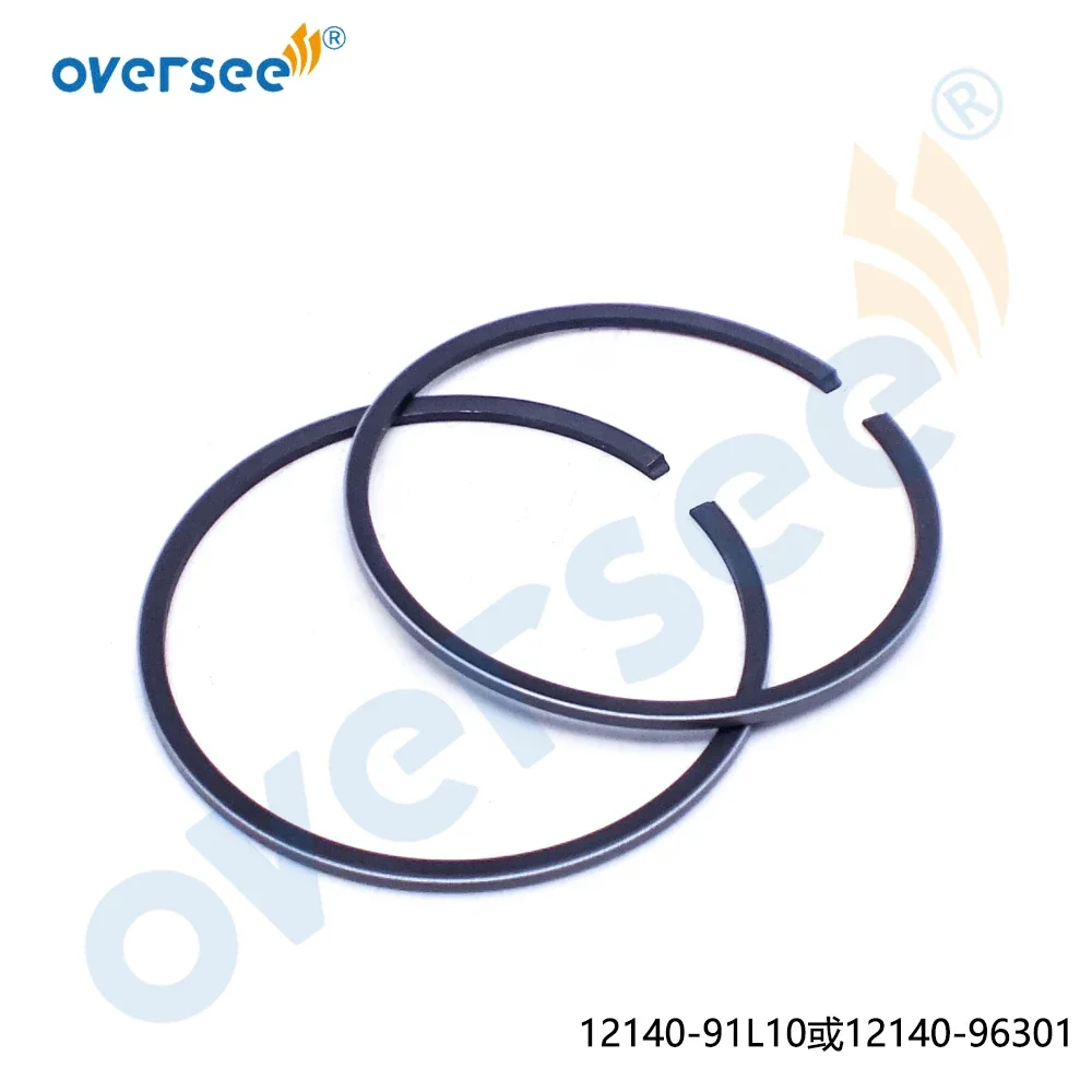 OVERSEE 12140-91L10, 12140-96301 Piston Ring Set For Suzuki 2T DT30 30HP Outboard Engine Motor Part