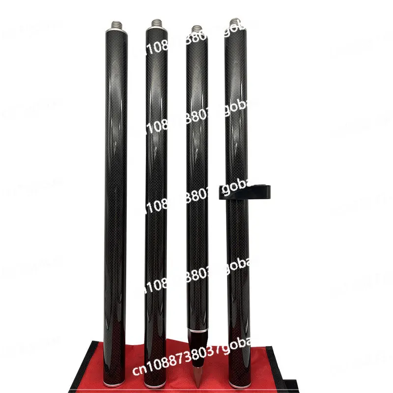 الربط نوع ألياف الكربون قضيب أربعة أقسام المحمولة قياس إجمالي محطة مطابقة قضيب 1.8 متر قضيب توسيط #2