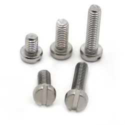 10-50pcs M1.6 M2 M2.5 M3 M4 M5 M6 A2-70 304 Stainless Steel DIN84 GB65 Slotted Cap Head Slot Column Round Cheese Head Screw Bolt