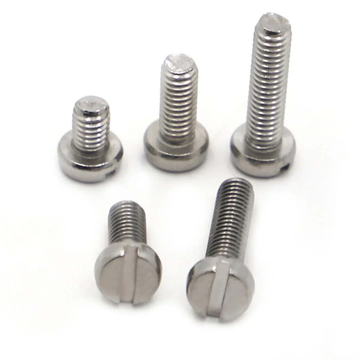 10-50pcs M1.6 M2 M2.5 M3 M4 M5 M6 A2-70 304 Stainless Steel DIN84 GB65 Slotted Cap Head Slot Column Round Cheese Head Screw Bolt