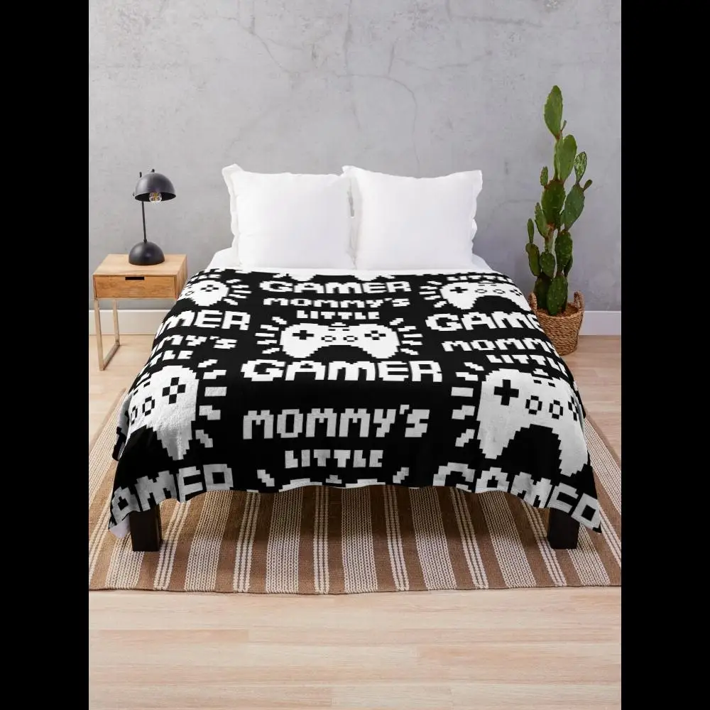 

Уютное игровое одеяло для Mommys Little Gamer, мягкое плюшевое одеяло для дивана или спальни, идеальный подарок для геймеров