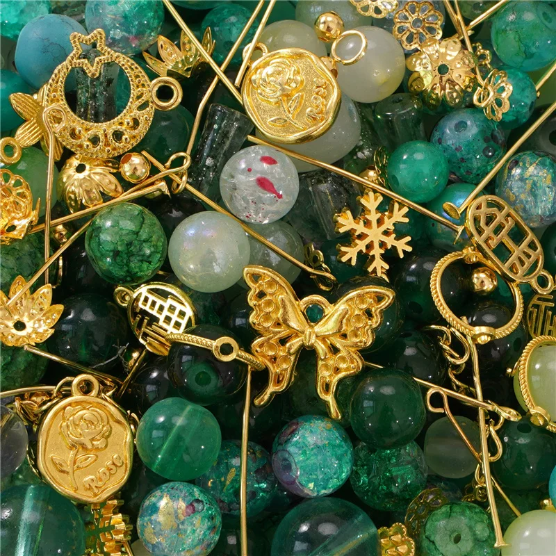 30 جرام لون عشوائي سبائك معدنية سحر الخرز كريستال زجاج خزر عازل الكثير فضفاض Diy بها بنفسك صنع المجوهرات الديكور اكسسوارات