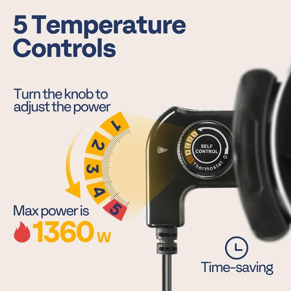 Electric Hot Pot 6L Non-Stick Shabu-shabu Hot Pot with Divider 110V BPA FREE Fondue with Tempered Glass Lid for 1-6 People Part