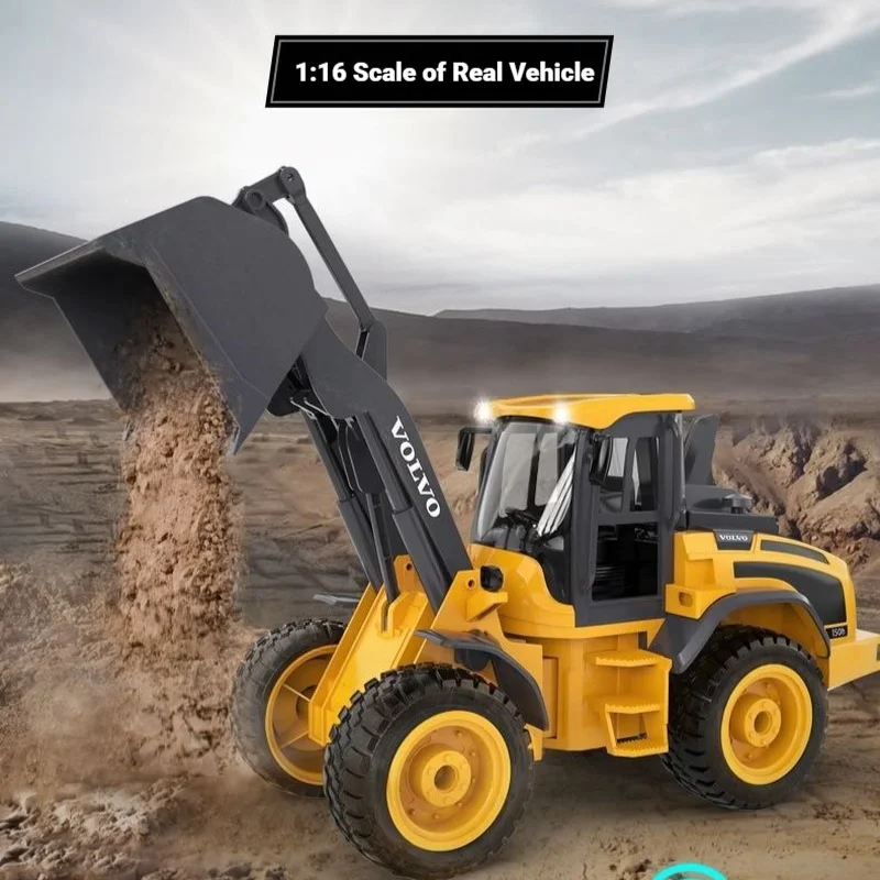 E569-001 Remote Loader Large Forklift Bulldozer 2.4g Wireless Electric Engineering Car Model Toy Suitable For Amateurs.
