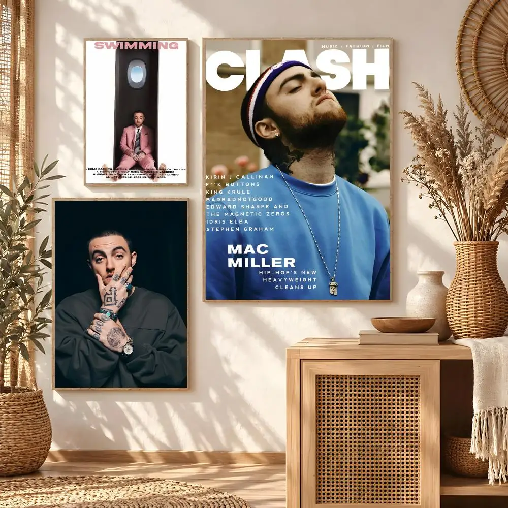 Singer Mac Miller Poster Classic poster and wall art prints are suitable for living rooms, bedrooms,and home