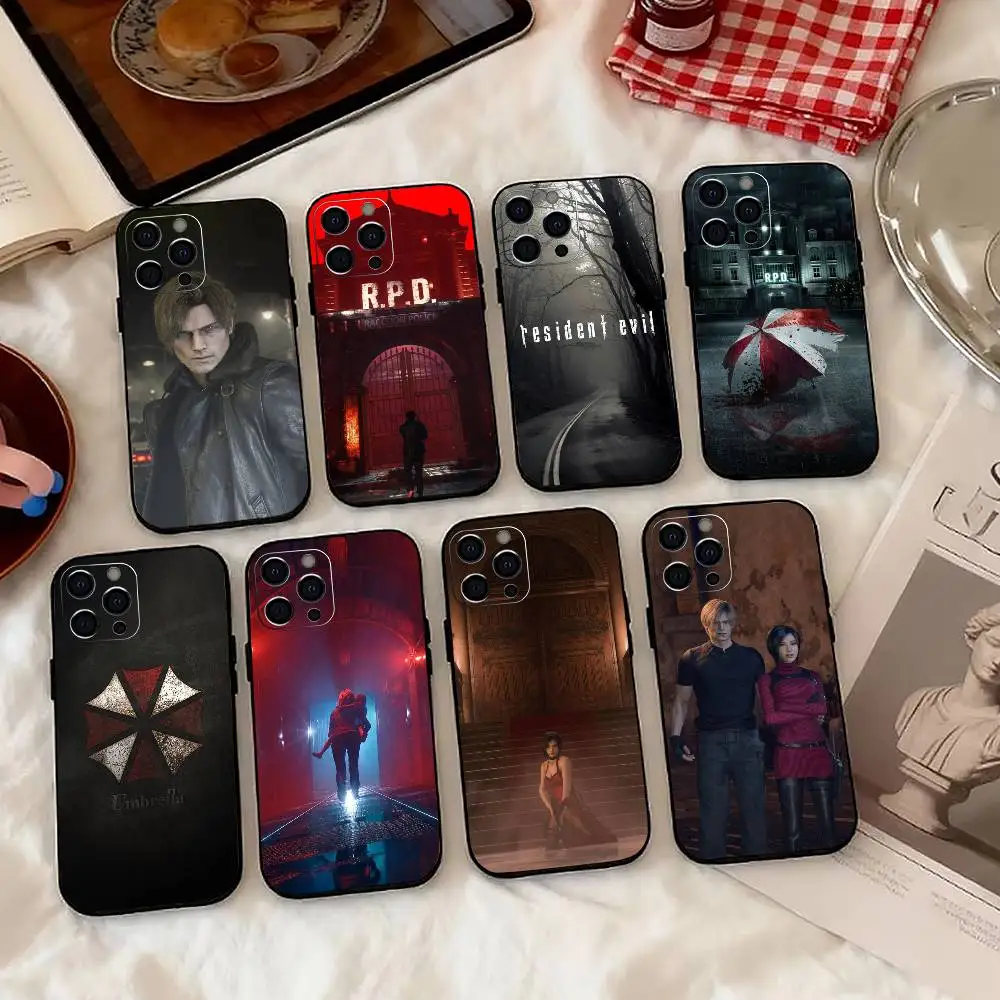 

Resident Evils Hot Phone Case For iPhone 17,16,15,14,13,12,11 Plus,Pro Max,XS,Soft Silicone Black Cover