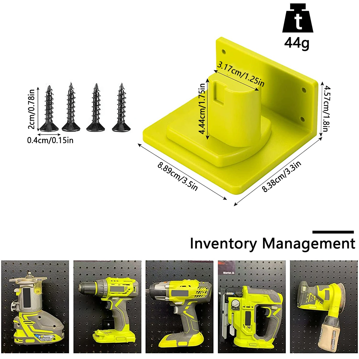 Imagem -02 - Ferramentas Elétricas Drill Mount Holder Doca da Bateria Plástico Ryobi 18v Cabide Oficina Pcs