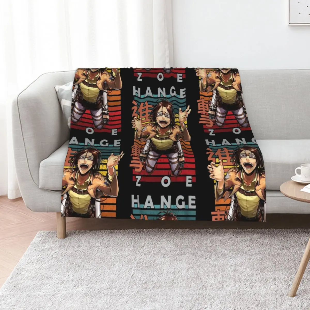 

Hange Zoe Retro Anime Design Throw Blanket Blankets Sofas Of Decoration Thermal Extra Large Throw for winter Blankets