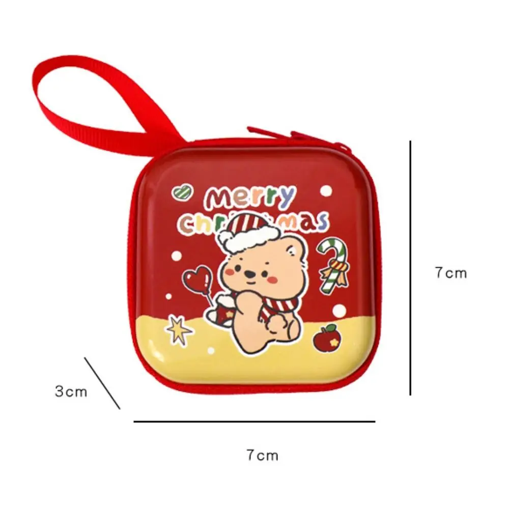 Kawaii Beer Kerst Portemonnee Konijn Draagbare Kerst Portemonnee Rits Creatieve Kerst Oortelefoon Tas Paar