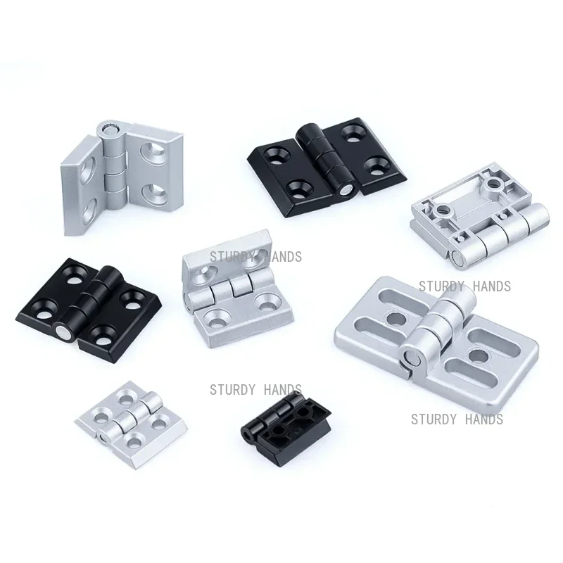 2 pieces of zinc alloy hinges aluminum profiles hardware accessories extruded door hinges connectors