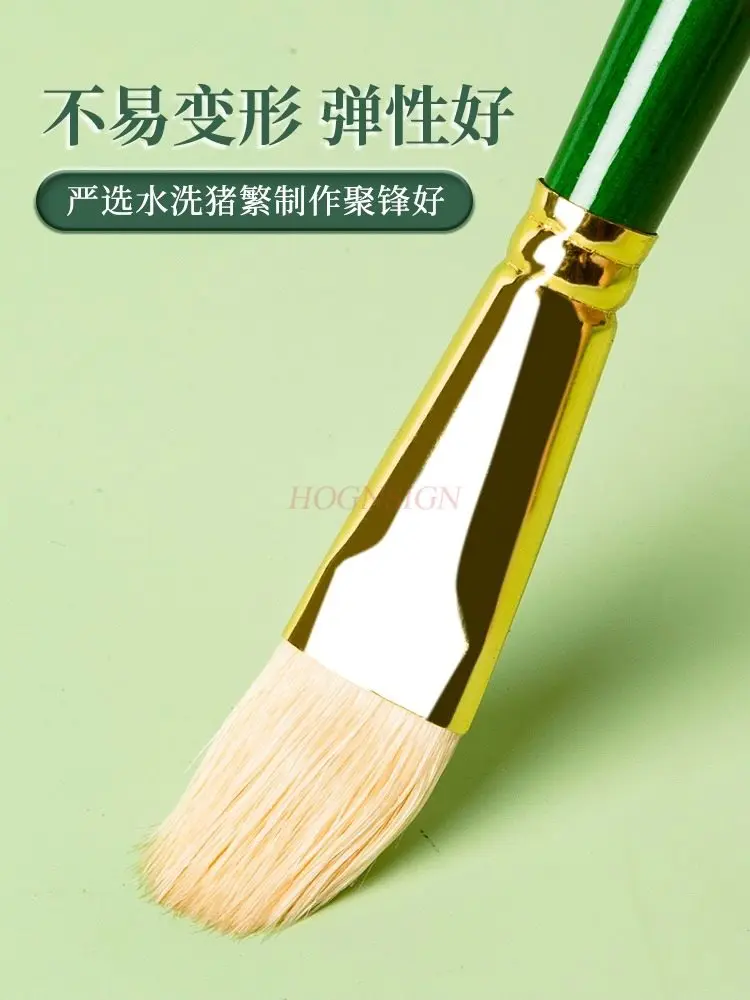 3 шт., специальная кисть для рисования маслом «Свинья грива», акриловая водная пудра, набор кистей для рисования «Свинья грива», твердые волосы, круглая головка 3 шт., специальная кисть для рисования маслом «Свинья грива», акриловая водная пудра, набор кистей для рисования «Свинья грива», твердые волосы, круглая головка