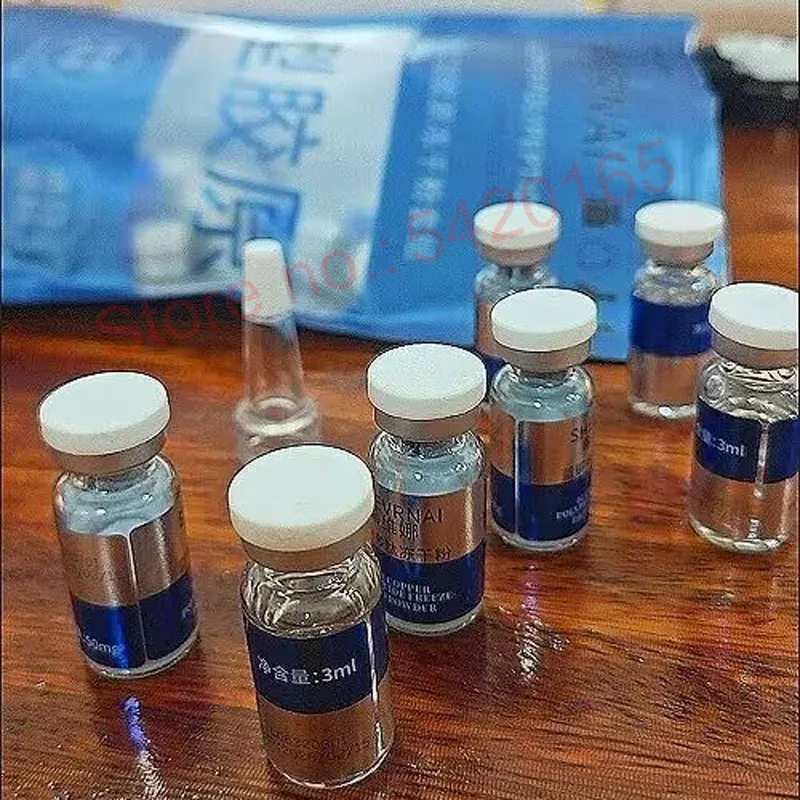 

Type III Collagen Blue Copper Peptide Freeze-Drie Filling GHK-Cu Essence Reduce Fine Line Moisturizing Face Serum Korea Skincare