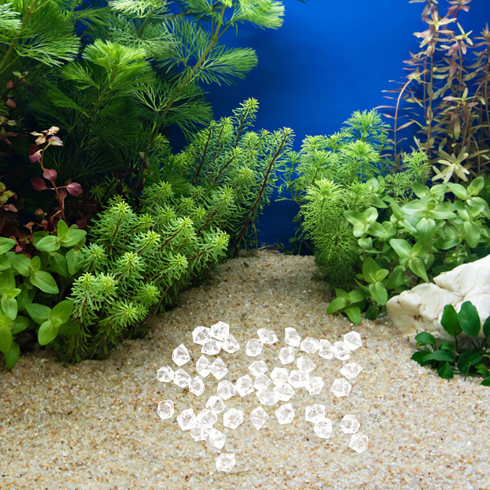 

1 Pack Pearl Colored Gravel White Crushed Crystal Stones Aquarium Substrate For Fish Tank Betta Decorations Natural Habitat