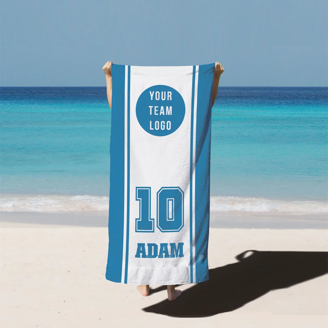 Sport Team Personalized Beach towel Baseball Team Logo Custom Pool Towel School Team Towels Swim Volleyball Soccer Ream Gift