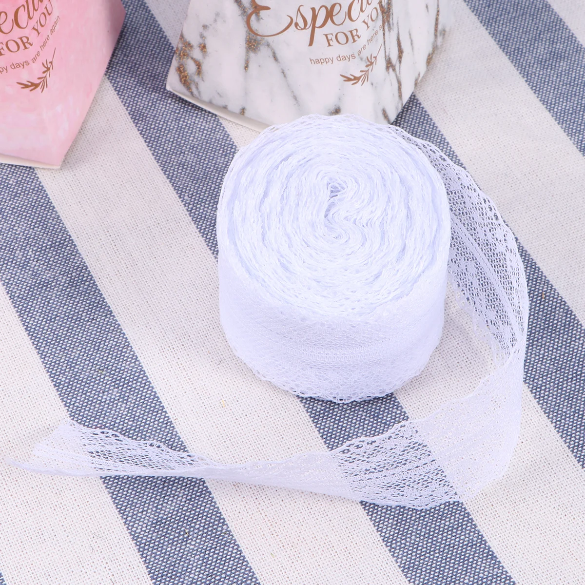 

10m White Lace Ribbon Nylon Floral Lace Trim for Wedding Dress Bridal Accessories Gift Wrapping Craft Decoration