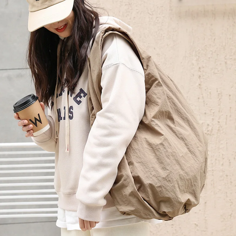 Duże torby na ramię dla kobiet Casual Ruched Women Shoulder Bag Canvas Hobos 2024 Designer Handbags Big Cloud Shopper Purses Clutch