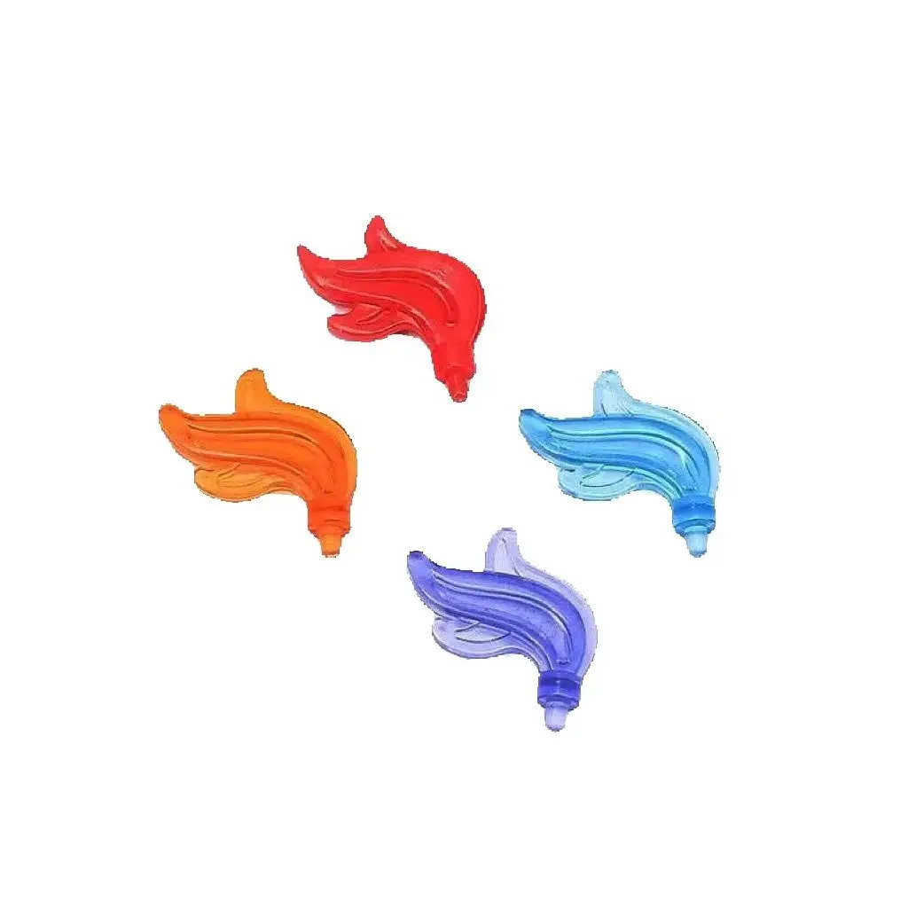 10 piezas 64647 MOC Pluma Triple Compacta con Llama y Agua con Pequeño Pin, Bloques de Construcción DIY Compatibles para Decorar Juguetes