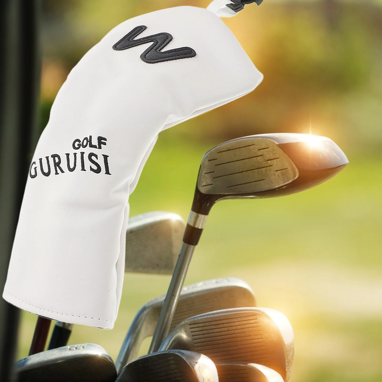 

Golf Club Head Covers Universal For Driver Wood Putter Durable White Protective Cover Travel Accessory For Men