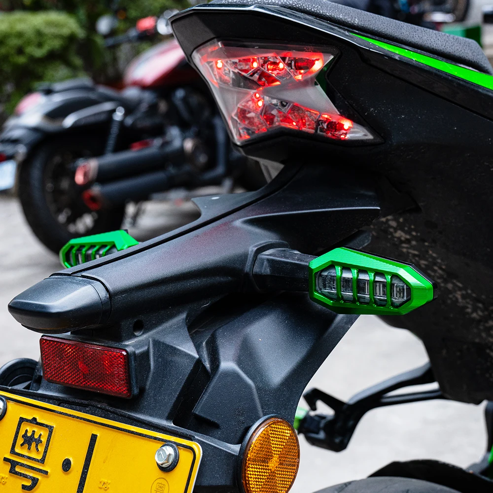 لكاواساكي Z500 نينجا 500 SE Z500SE Ninja500SE ABS 2024 2025 دراجة نارية الألومنيوم الجبهة الخلفية بدوره مصباح إشارة حماية الحرس