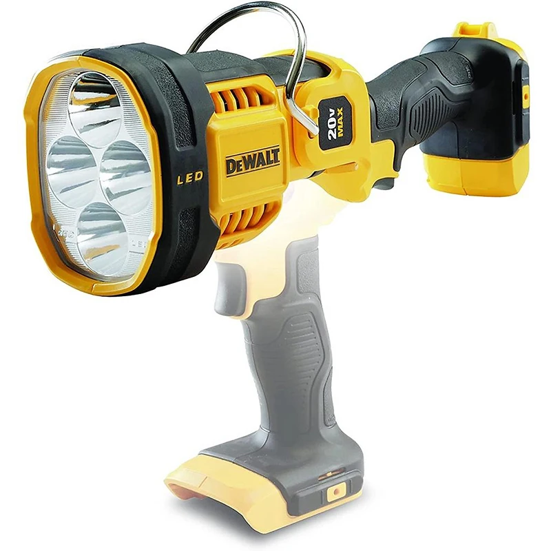 DEWALT DCL043 Jobsite LED Spotlight 20V Cordless 2 Brightness Settings Outdoors Indoor Construction Site Flashlight Bare Tool