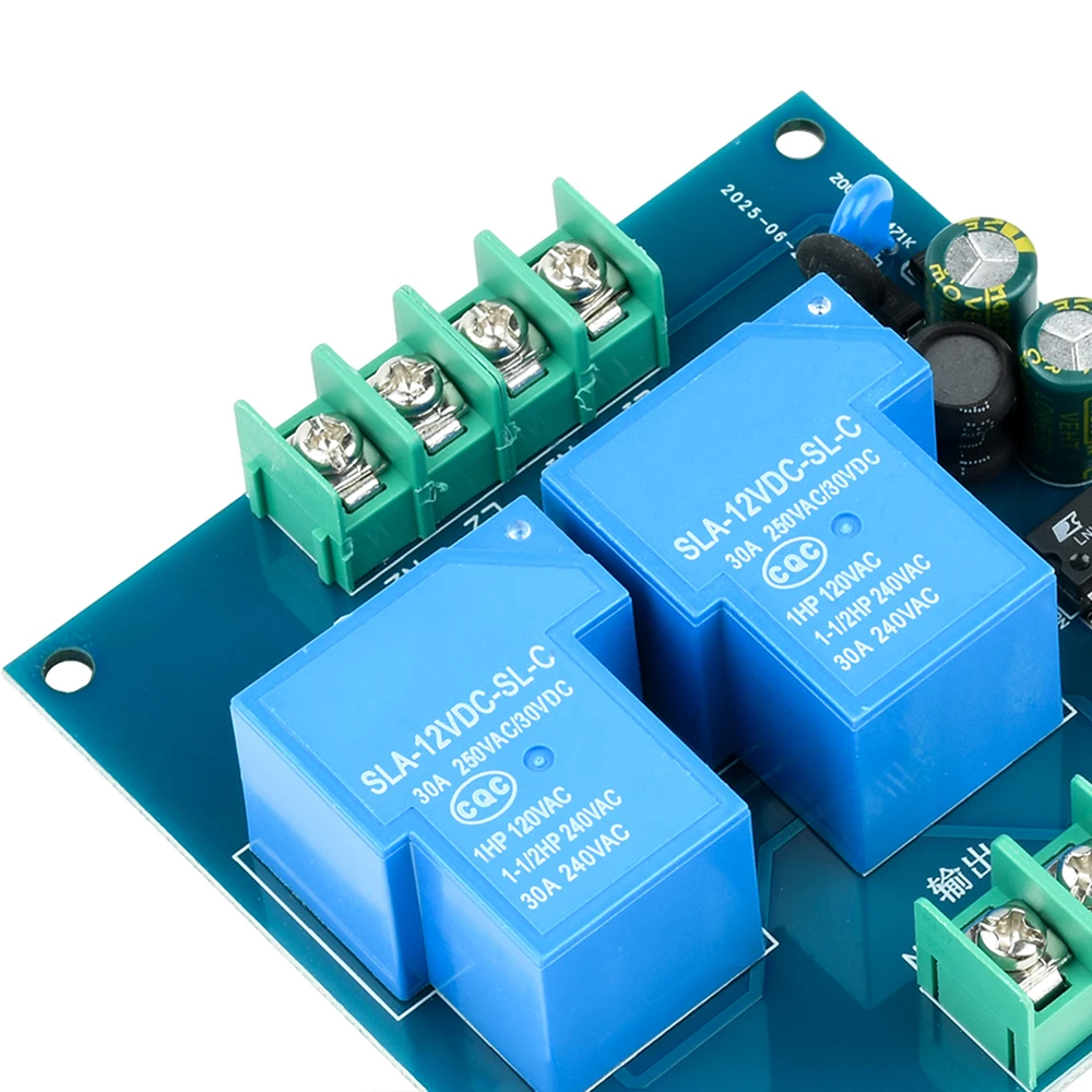 2-канальный модуль автоматического выключателя питания AC90-220V 30A с двойным входом, переключатель питания, плата передачи, аварийный резервный источник питания
