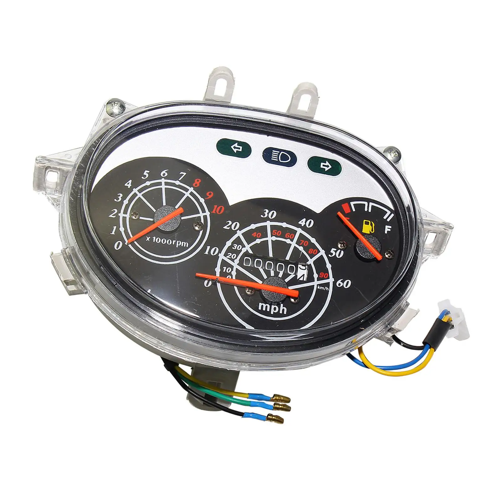 

Motorcycle Dashboard Tachometer Meter Plug and Level Universal Replacement ACC
