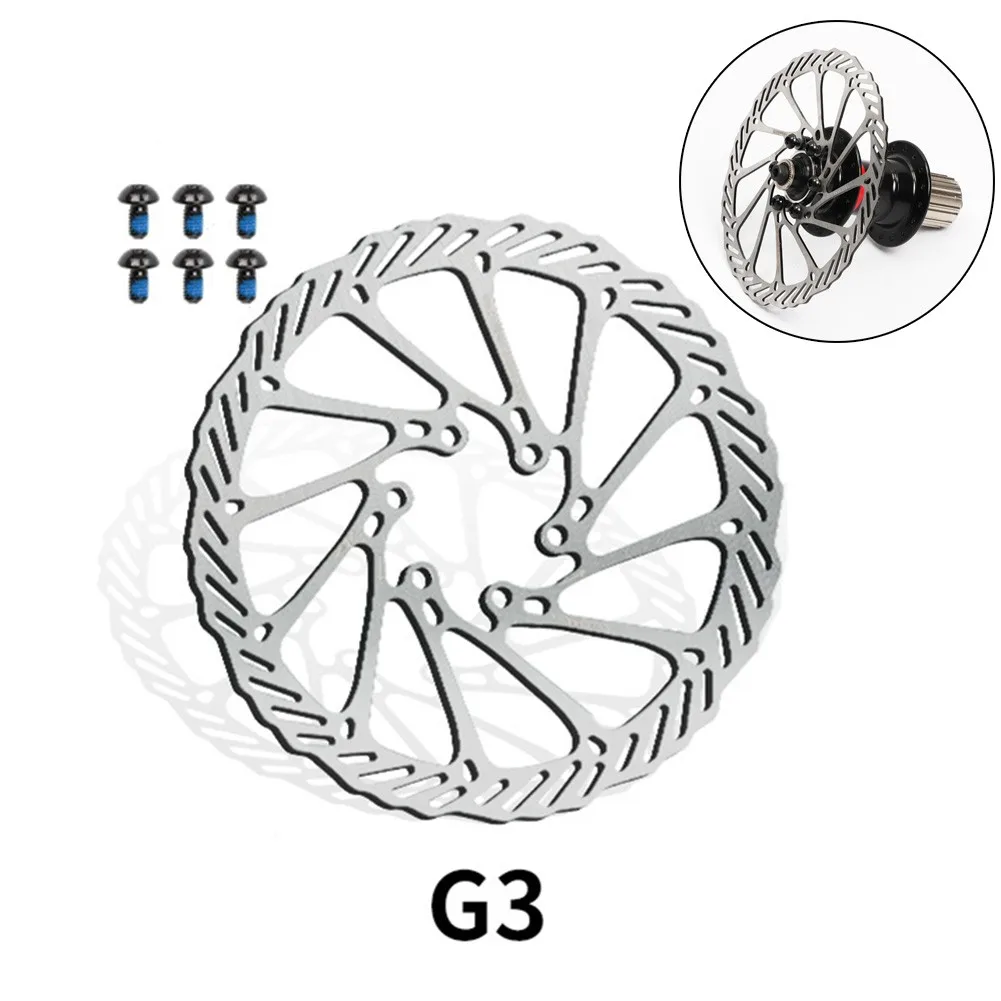 

GS1 160/180mm Brake Disc For ROTOR For Bicycle Mountain Bike With 6 Bolts Stainless Steel Brake Rotors For Mountain Road Bicycle