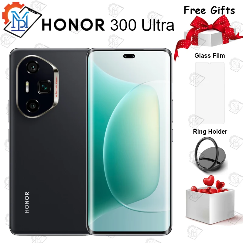 Original Honor 300 Ultra 5G GMS teléfono móvil 6,78 "120Hz pantalla Snapdragon 8 Gen 3 cámara 50MP batería 5300mAh Smartphone