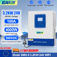 EASUN POWER 3200W Solar Inverter 3KVA Inverter 220V AC Pure Sine 2200W 12V 24VDC PWM 50A Solar Controller 50HZ Hybrid Inverter