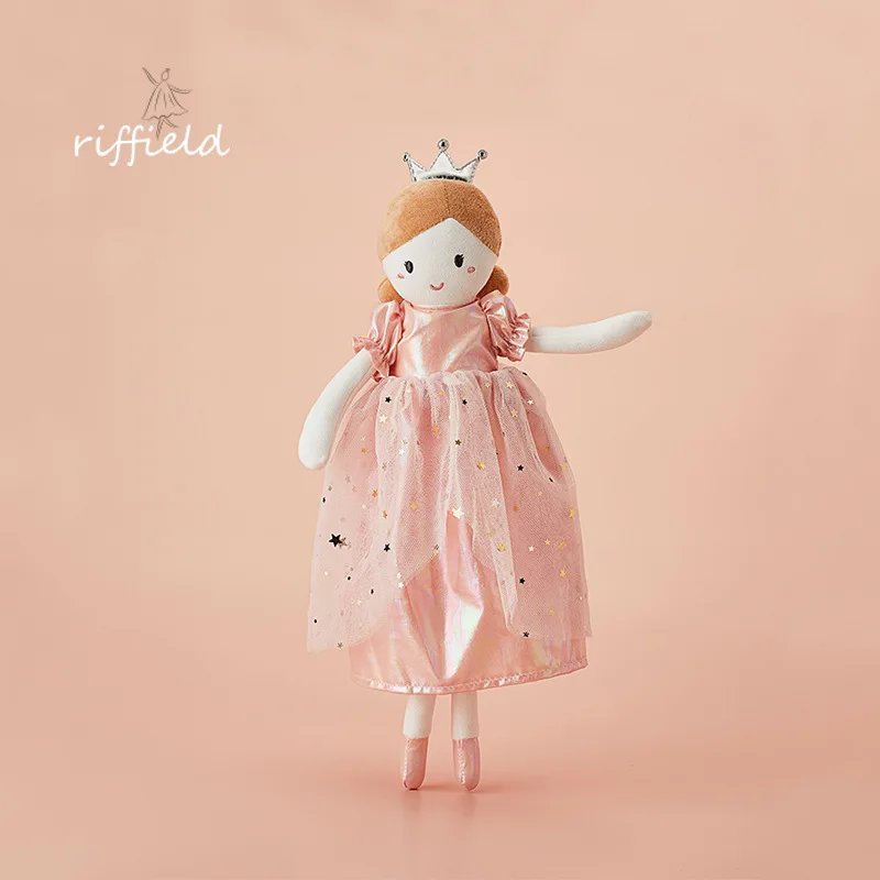 Adorable juguete de peluche de bailarina pequeña, vestido rosa, corona y zapatillas de ballet, muñeca súper suave, dulce regalo para niñas en el día del niño