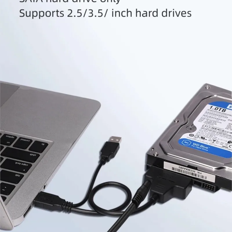 Cabo USB 3.0 para sata 2.5 polegadas para laptop, cabo do disco rígido, porta serial sata 22pin