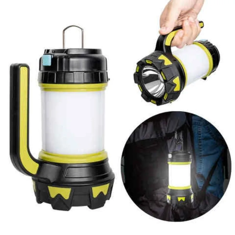 

Camp Lamp LED Camping Light USB Rechargeable Flashlight Dimmable Spotlight Work Light Waterproof Searchlight Emergency Lantern