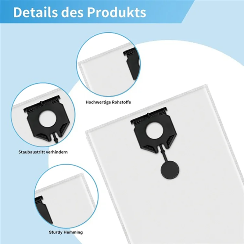 Him-para karcher 2.889-154.0 nt30/1 sacos de filtro de poeira de substituição (6 peças) para peças de saco de pó de aspirador de pó karcher