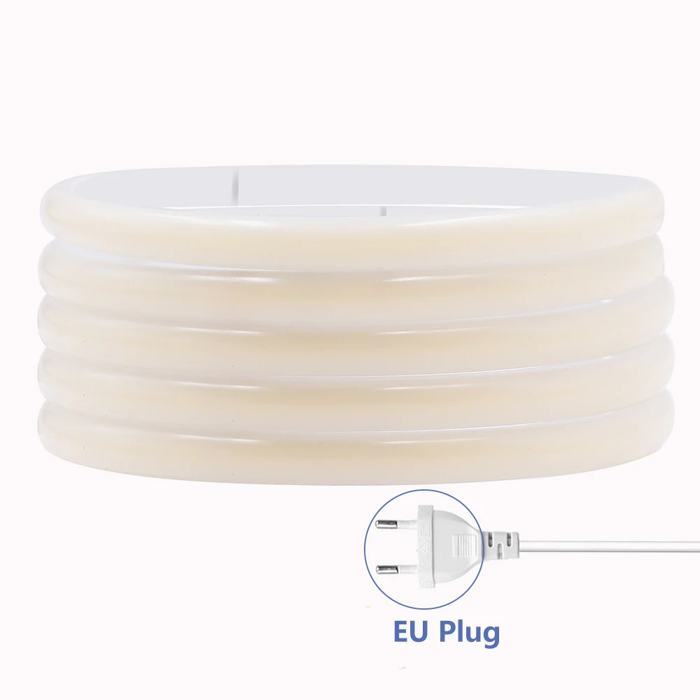 220 V Dimbare COB LED Neon Strip Licht Dimmer Plug Kit Waterdicht 288 LED Flex Buislamp Hoogte Helder Warm/Natuurlijk Wit - afbeelding 1